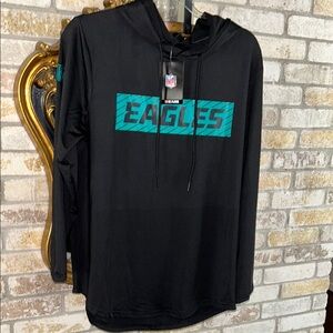 Philadelphia Eagles NFL Nike Black Long Sleeve Lightweight Hoodie Size L Large